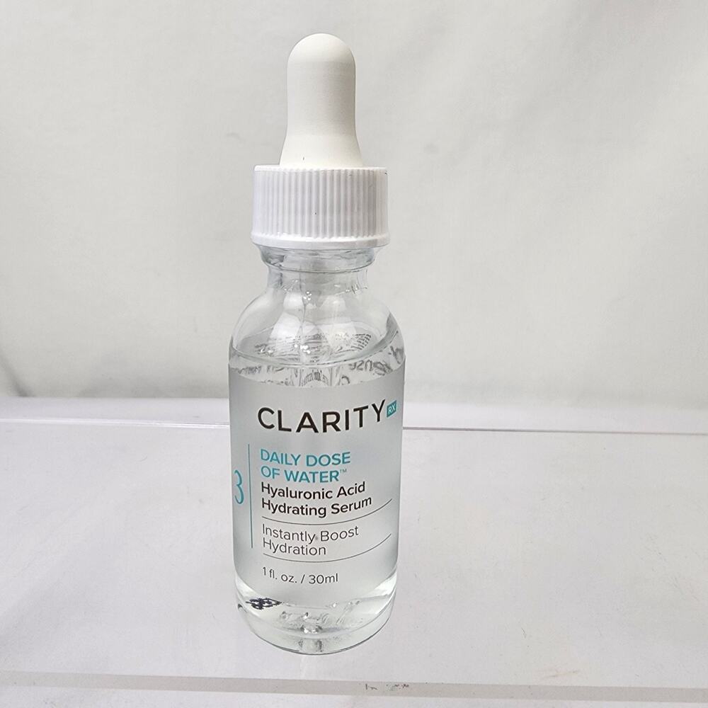 Clarity RX 3 Daily Dose of Water Hyaluronic Acid Hydrating Serum 1oz/30ml Sealed
